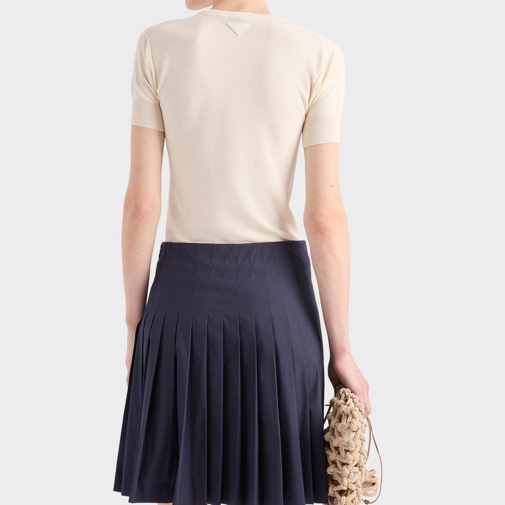 Silk and cotton crew-neck sweater