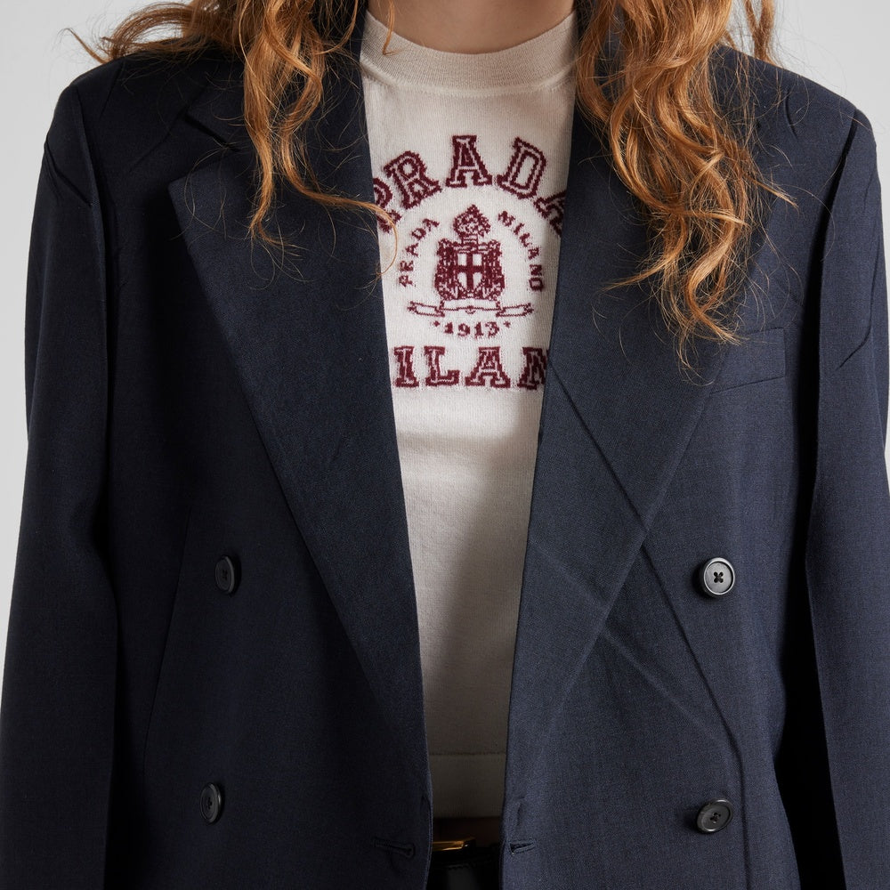 Cashmere intarsia T-shirt