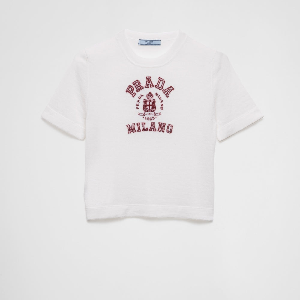 Cashmere intarsia T-shirt