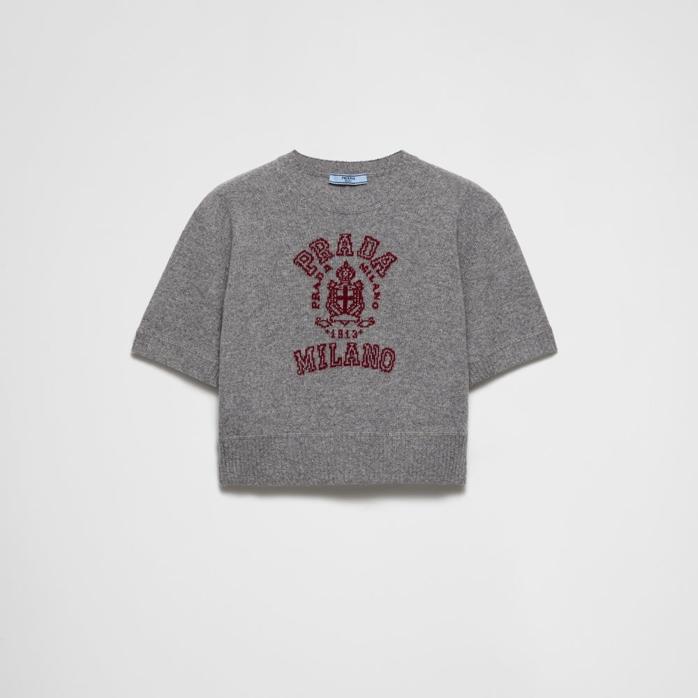 Wool and cashmere intarsia sweater