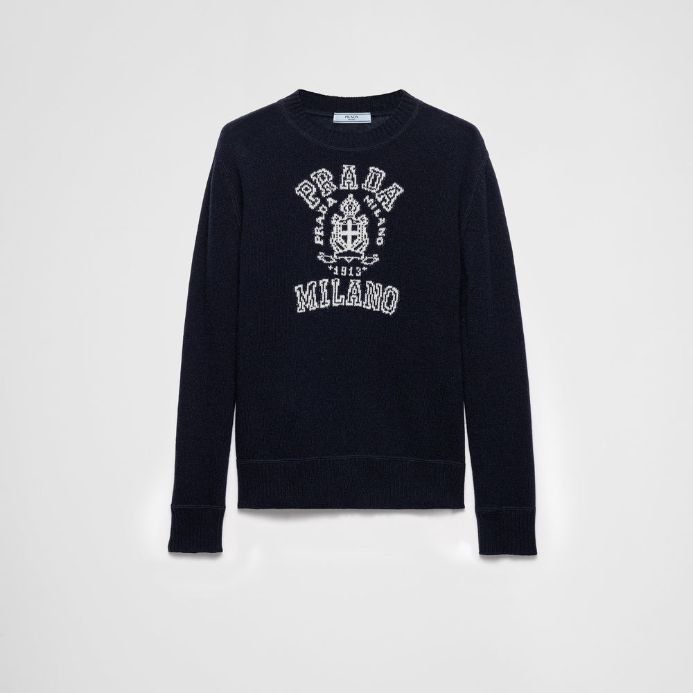 Wool and cashmere intarsia sweater