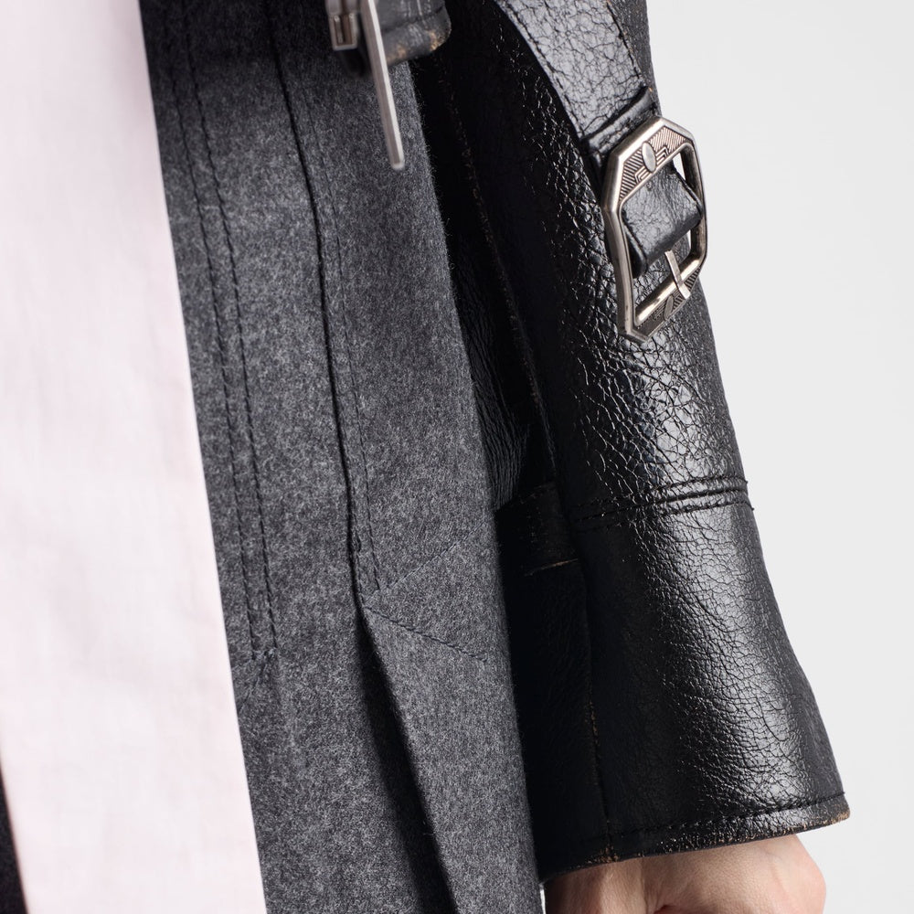 Pleated flannel skirt