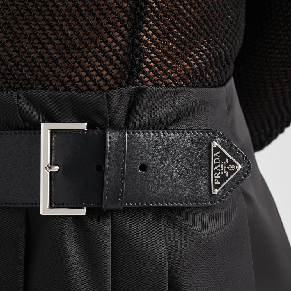 Pleated Re-Nylon skirt