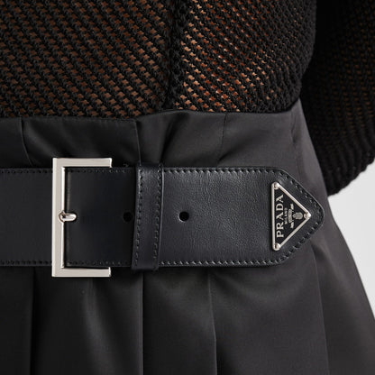 Pleated Re-Nylon skirt