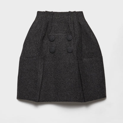 Shetland wool midi skirt