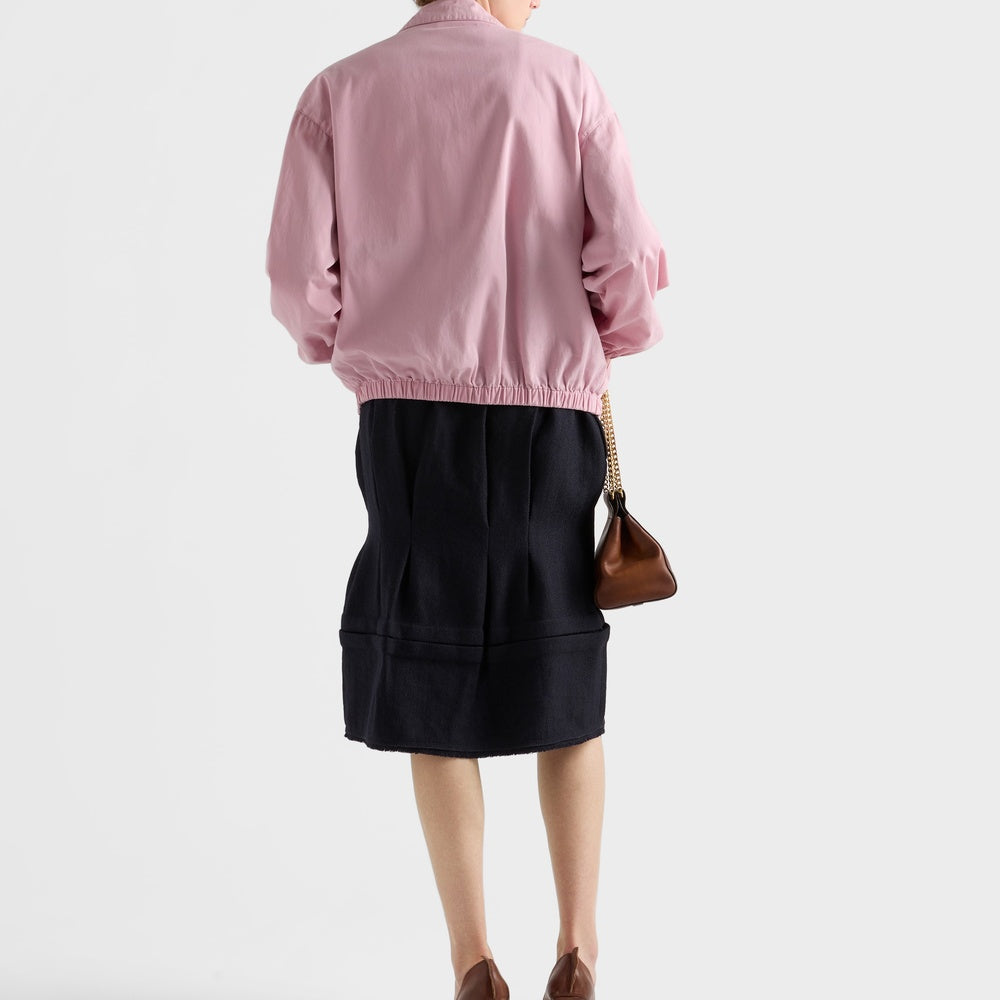 Chevron wool midi skirt