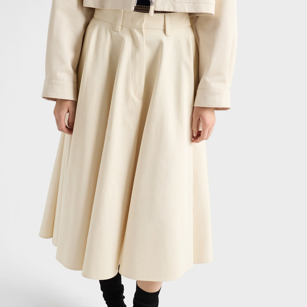 Chino midi-skirt