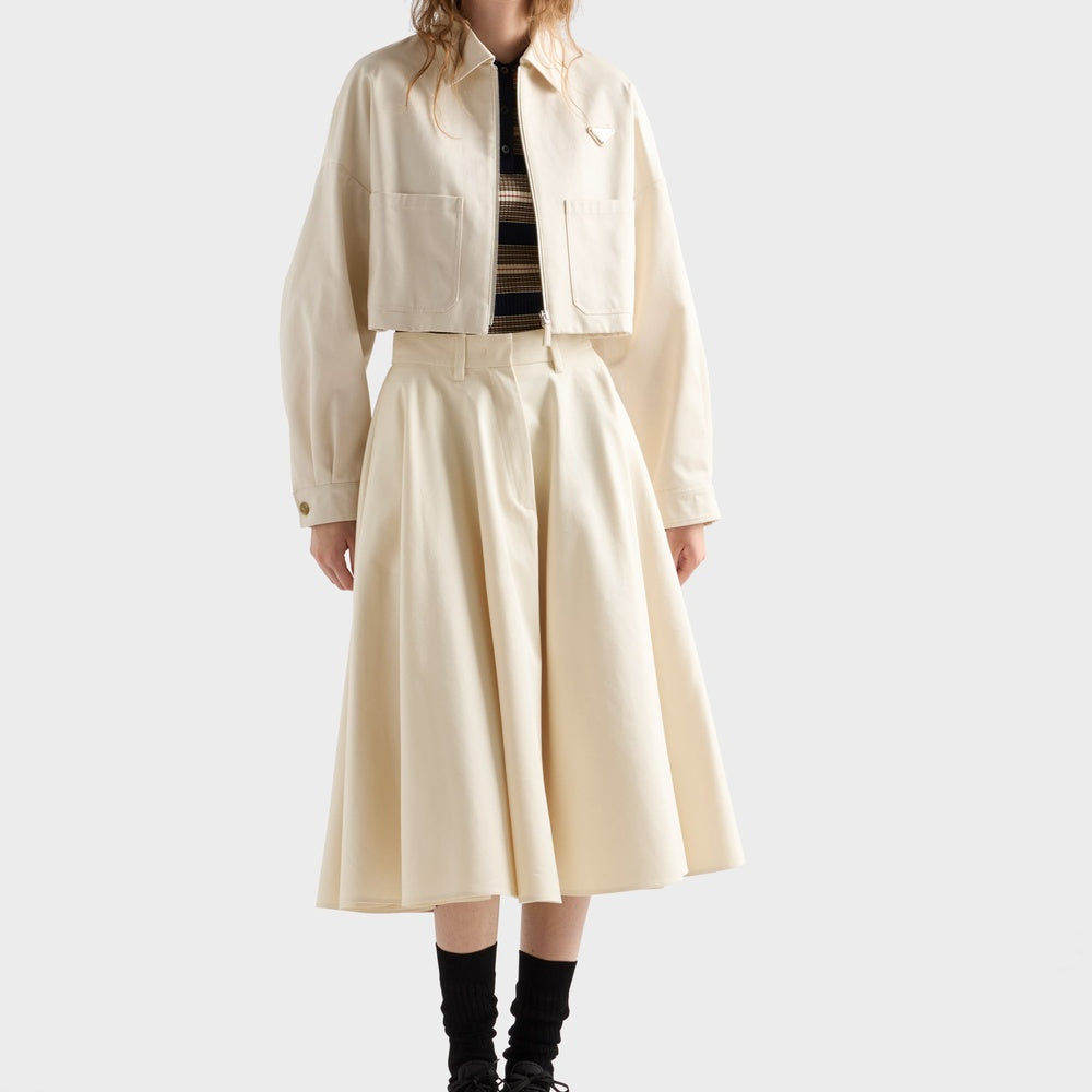 Chino midi-skirt