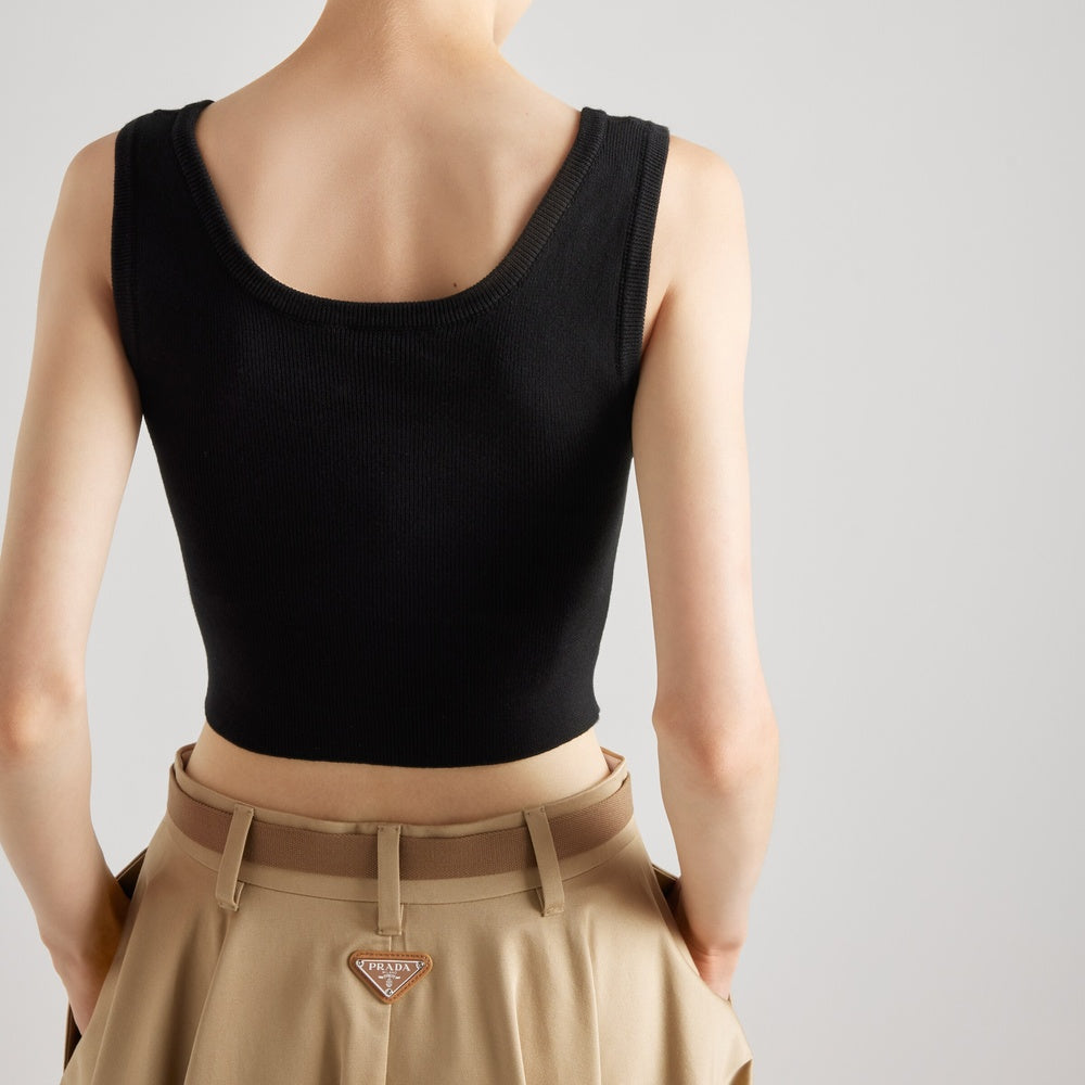 Chino midi-skirt
