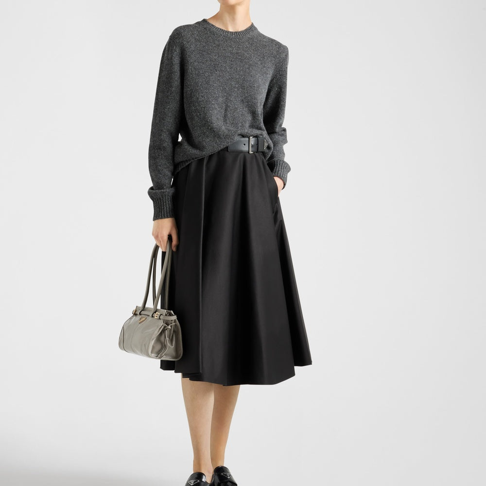Chino circle midi-skirt