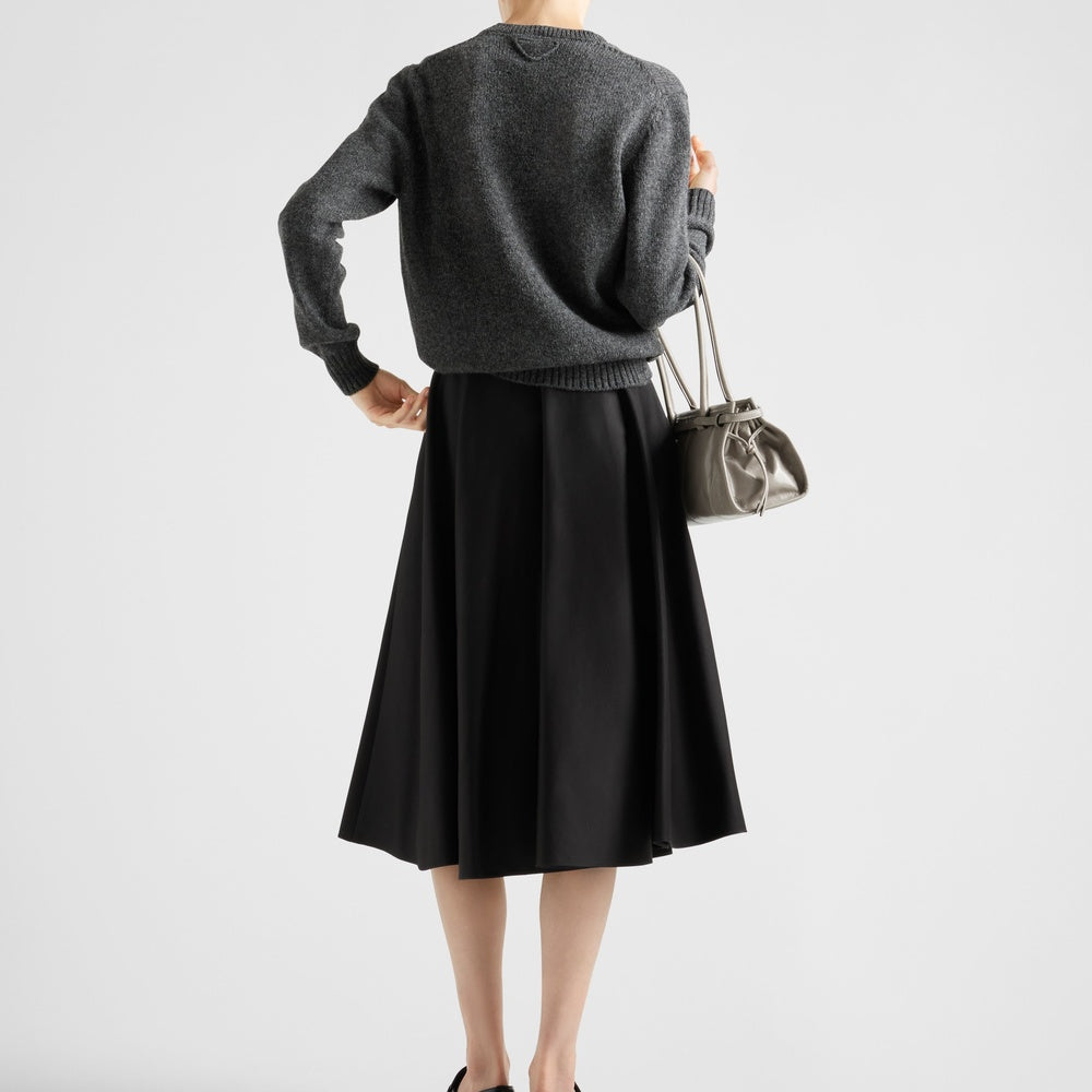 Chino circle midi-skirt