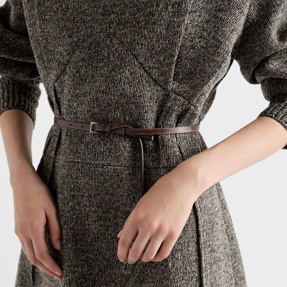 Mouliné wool dress