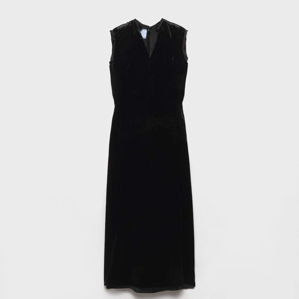 Crushed velvet dress