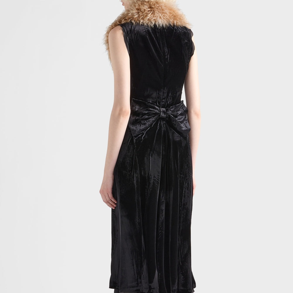 Crushed velvet dress
