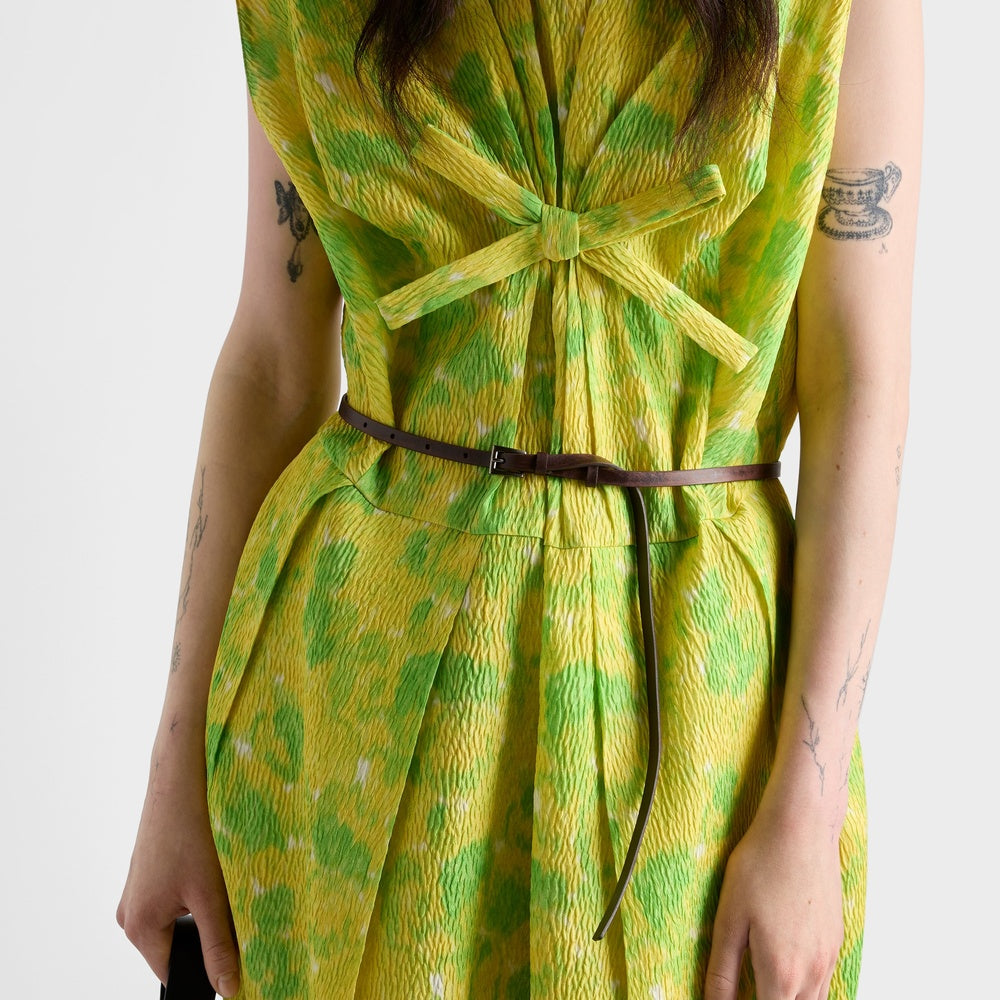 Floral print cloquet dress