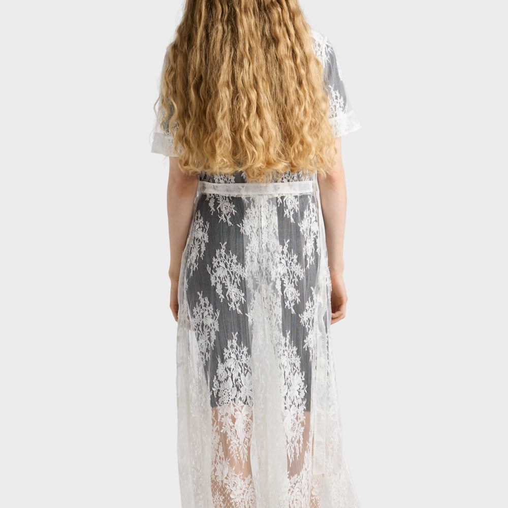 Lace shirt dress