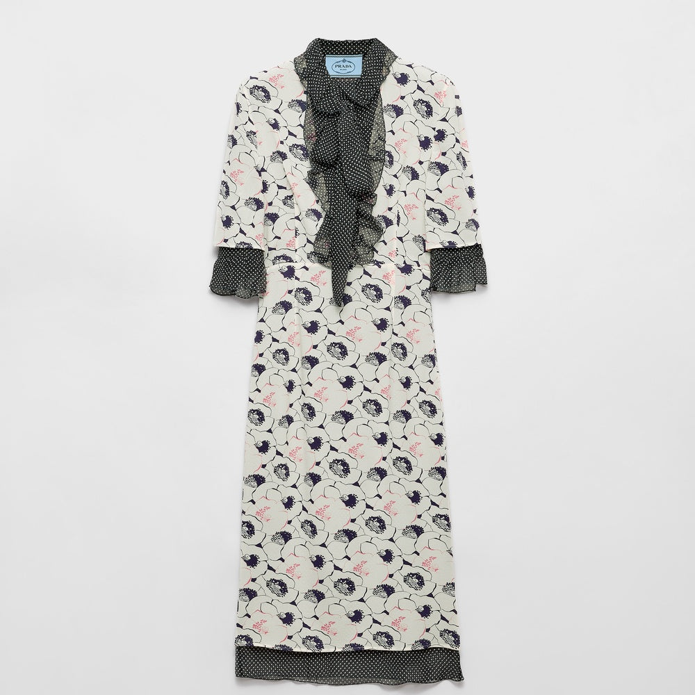 Printed georgette dress