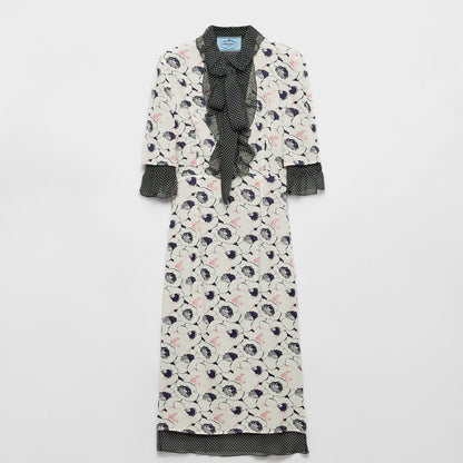 Printed georgette dress