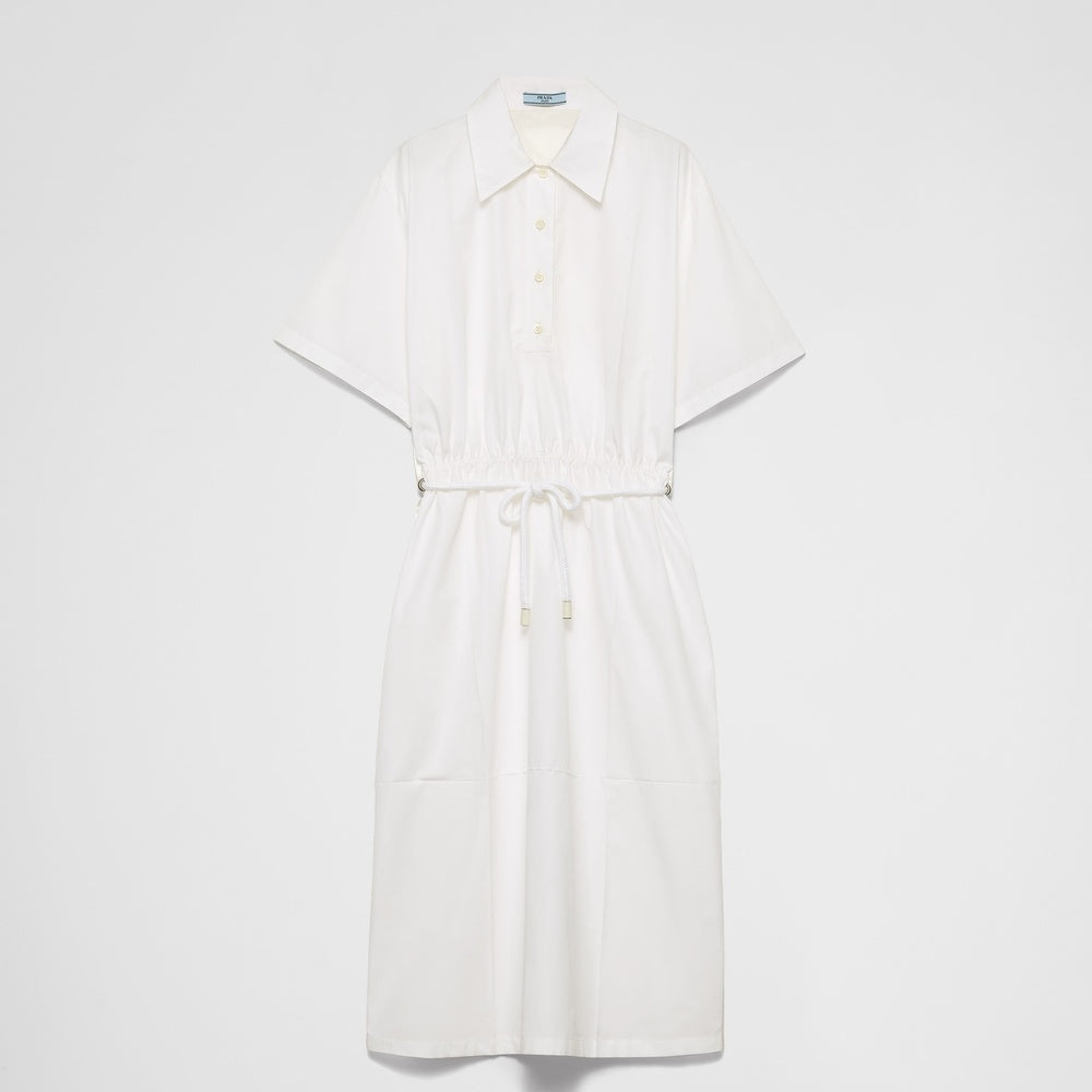 Poplin and satin dress