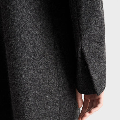 Shetland wool coat with jewel buttons