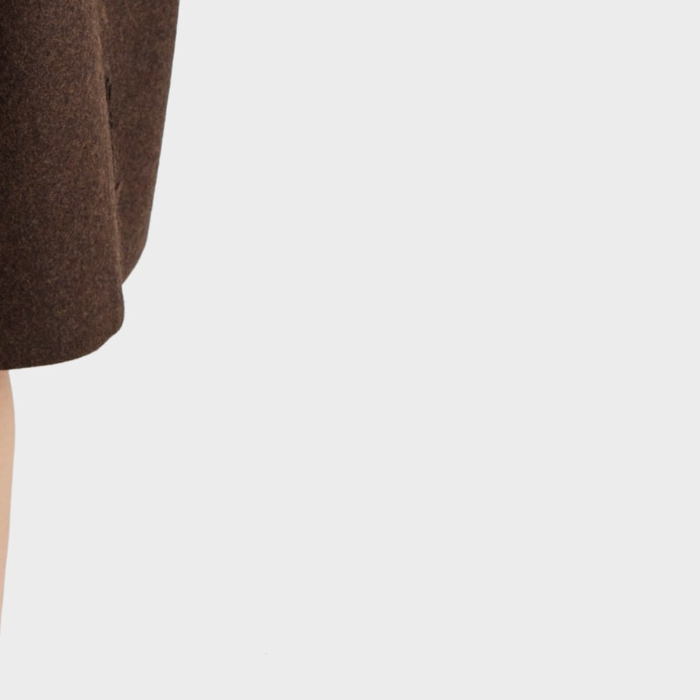 Single-breasted shetland wool coat
