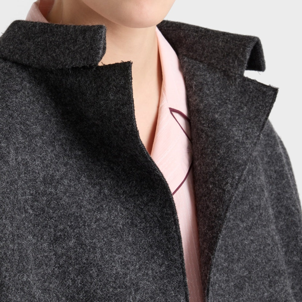 Single-breasted shetland wool jacket