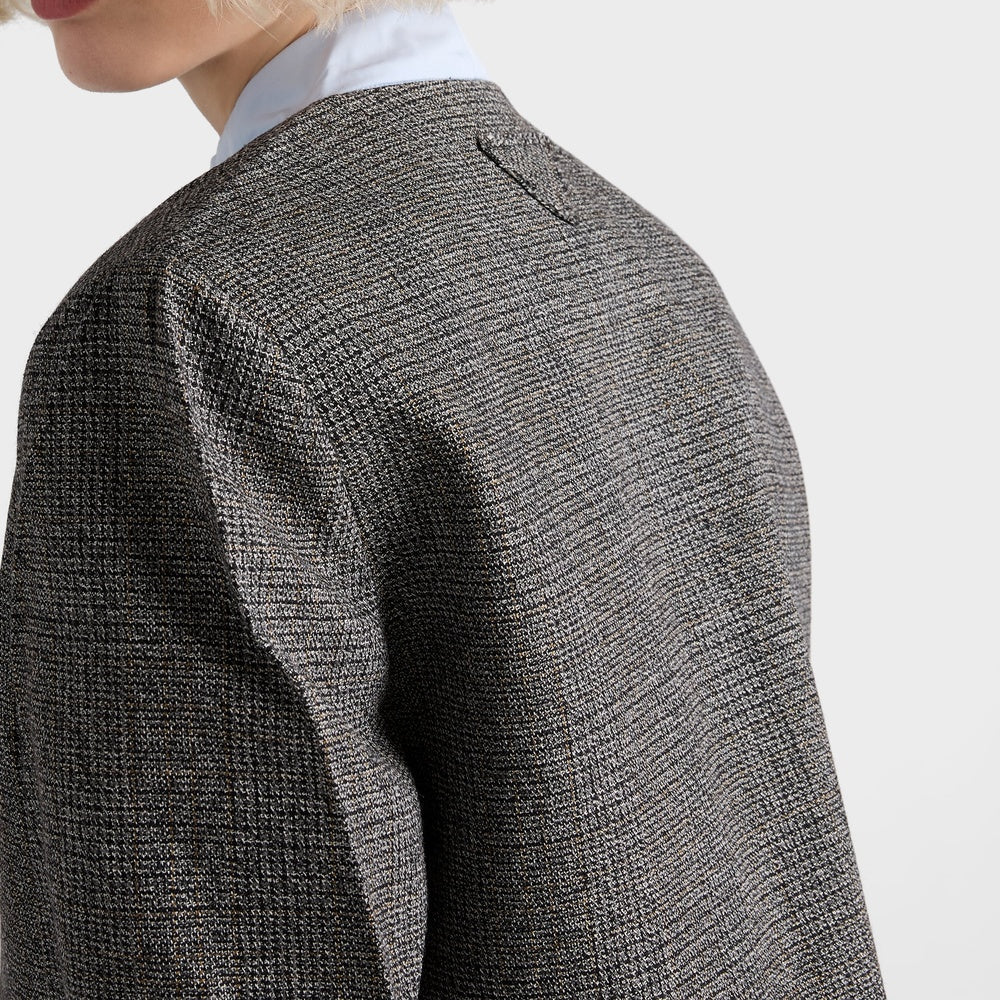 Single-breasted Princes of Wales mouliné jacket