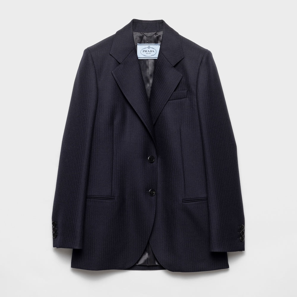 Single-breasted chevron jacket