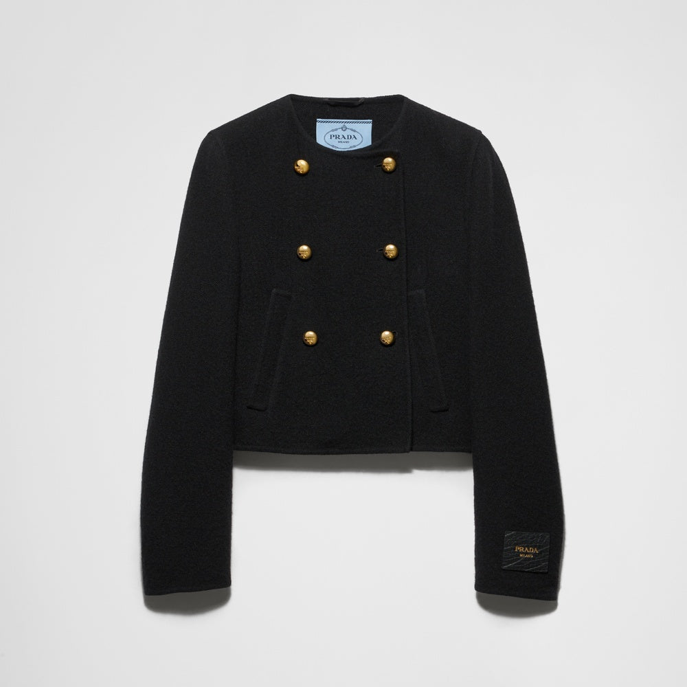 Double-breasted twill jacket