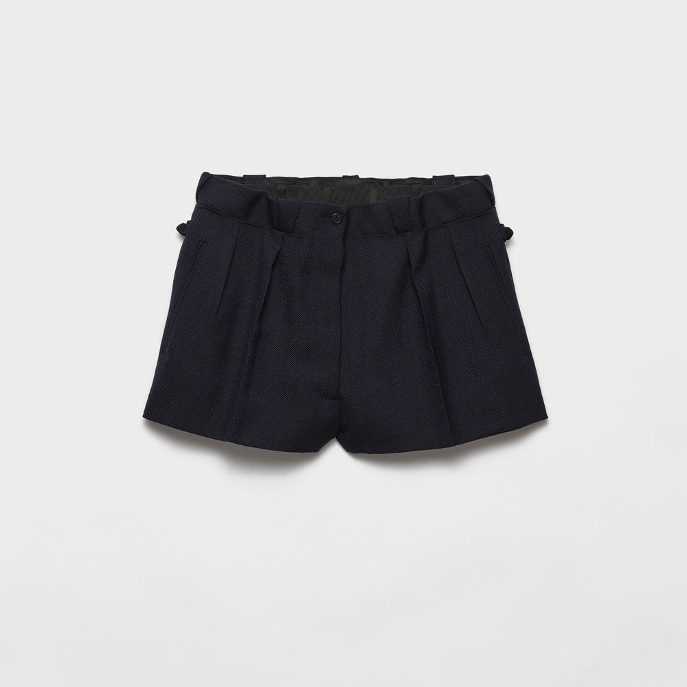 Chevron wool shorts
