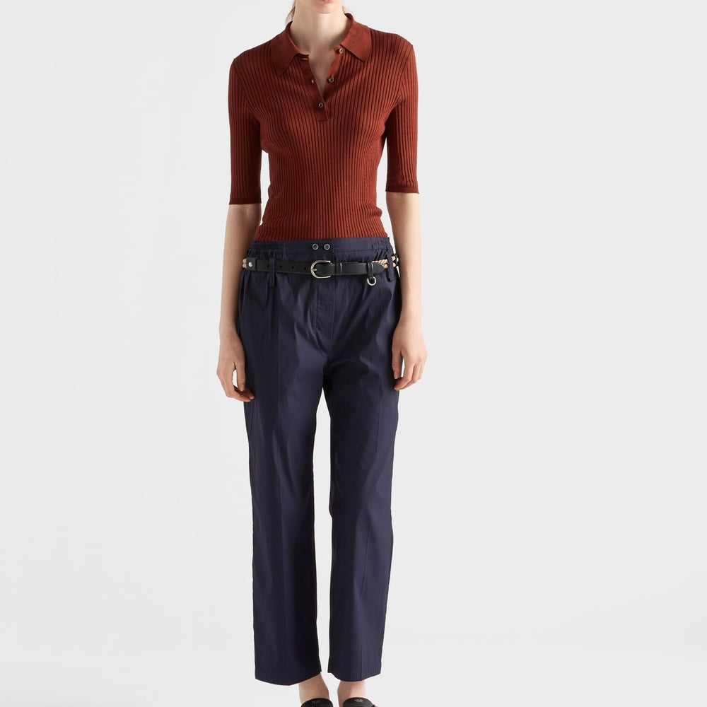 Cotton poplin pants