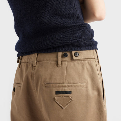 Wide-leg chino pants