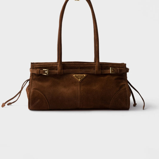 Prada Bonnie medium suede handbag