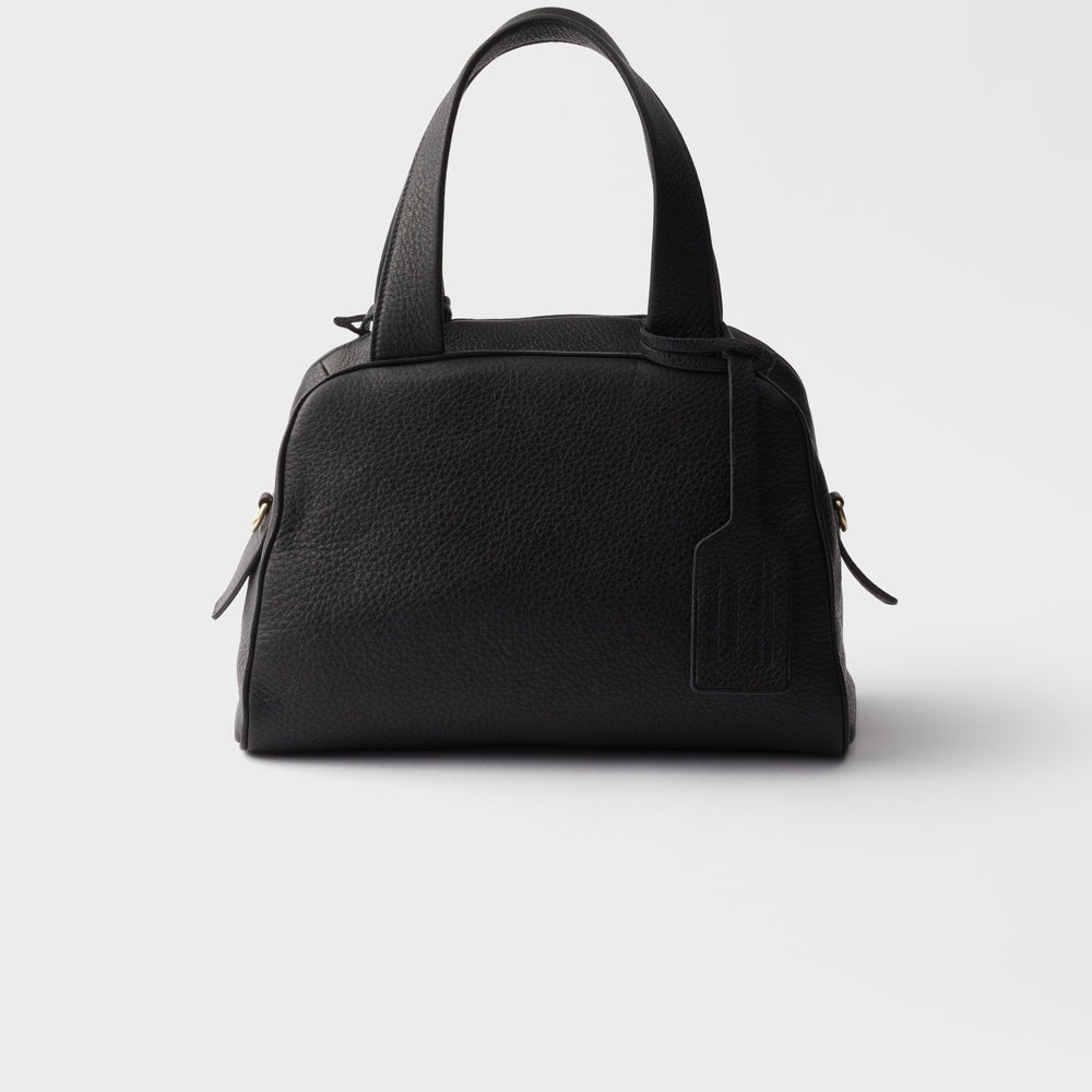 Medium leather top-handle bag