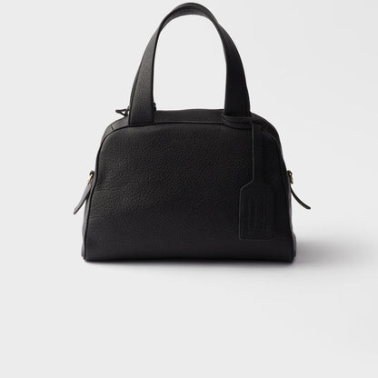 Medium leather top-handle bag