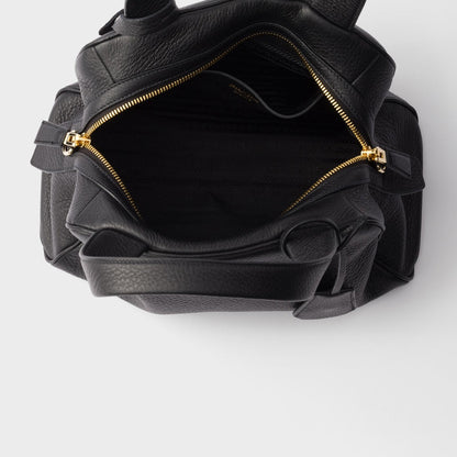 Medium leather top-handle bag