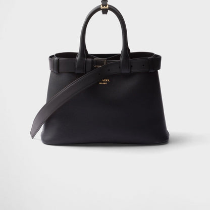 Prada Buckle small leather handbag with belt