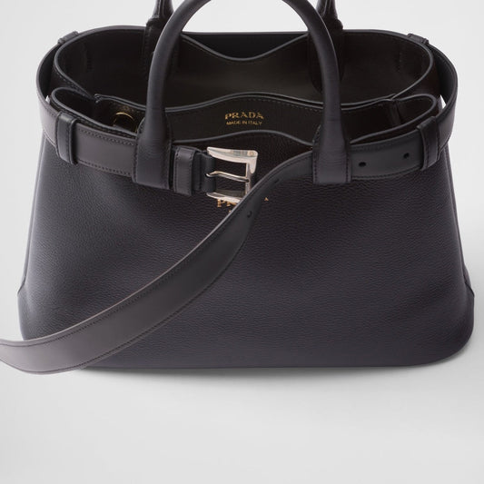 Prada Buckle small leather handbag with belt