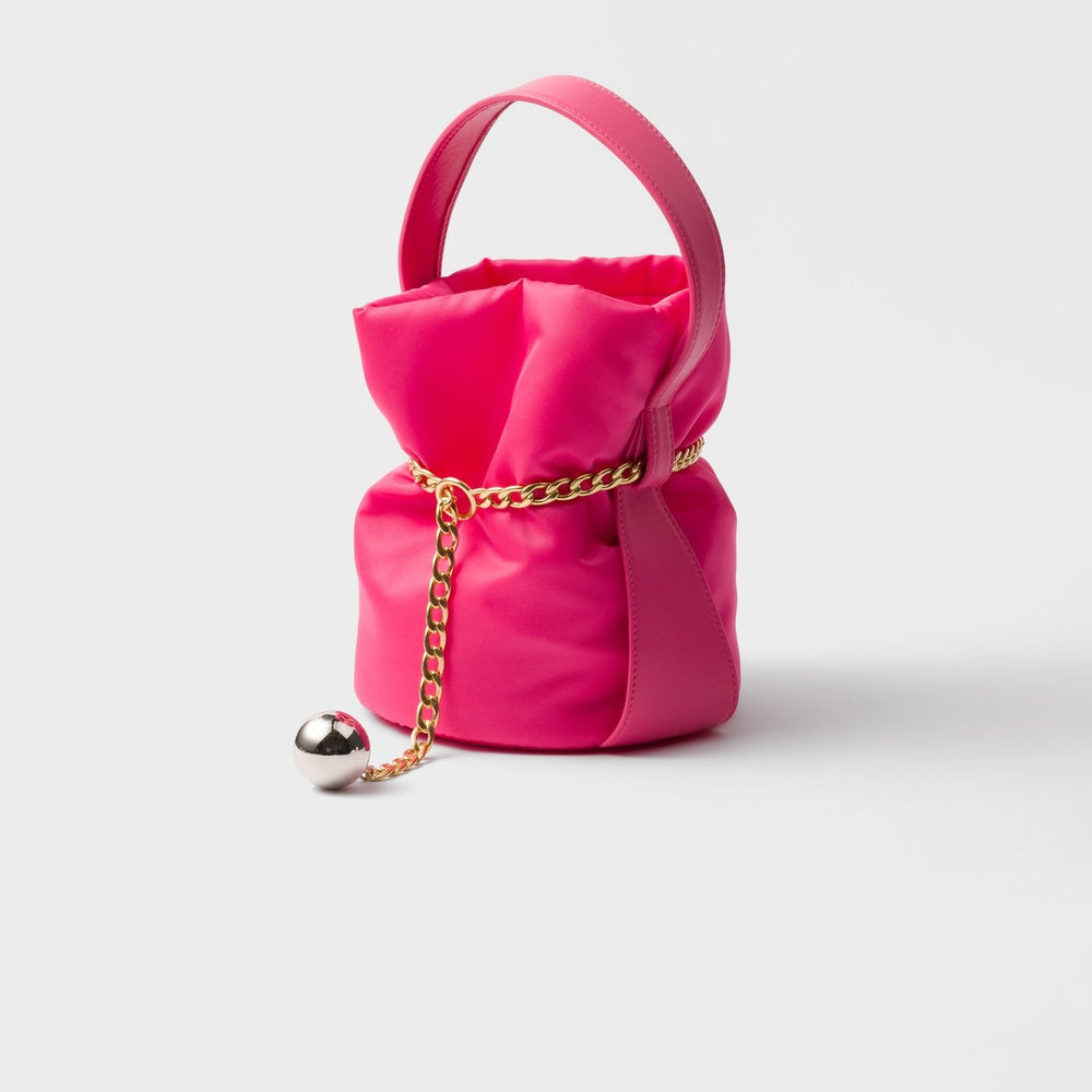 Prada Petit Sac Noir mini Re-Nylon and nappa leather bucket bag