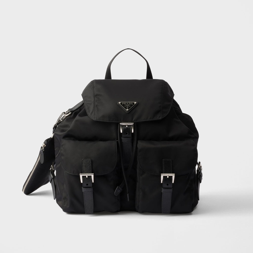 Medium Re-Nylon backpack with pouch