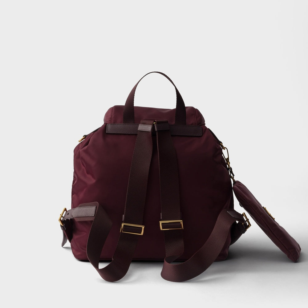 Medium Re-Nylon backpack with pouch