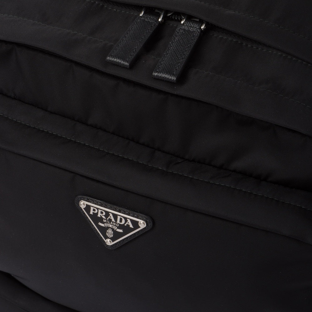 Re-Nylon and Saffiano leather backpack