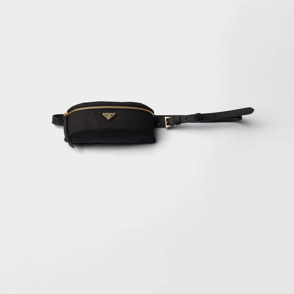 Re-Nylon and Saffiano leather belt bag