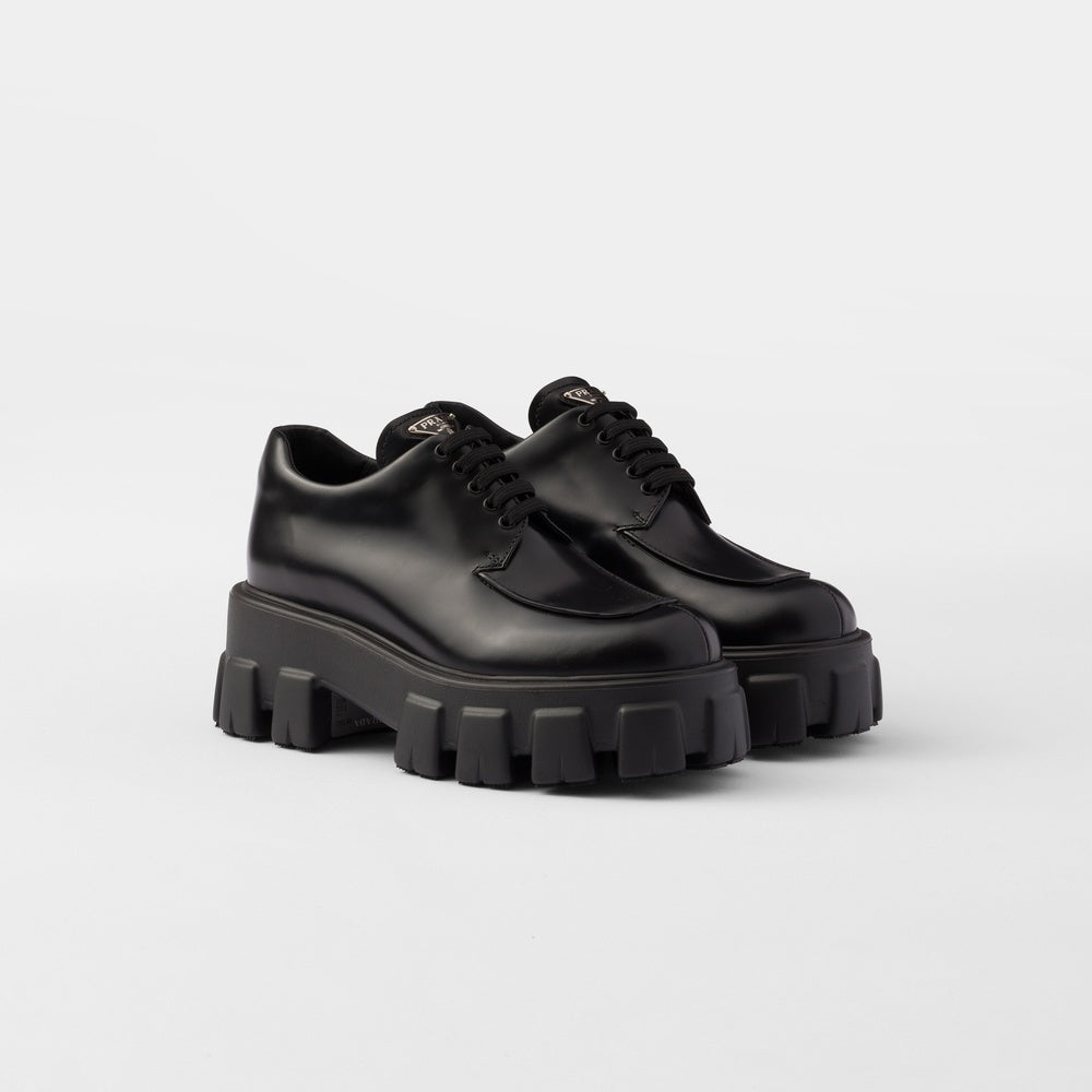 Monolith brushed leather lace-up shoes