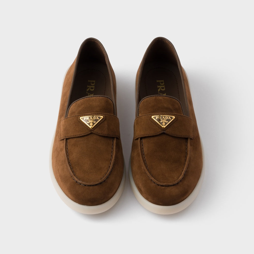 Suede leather loafers