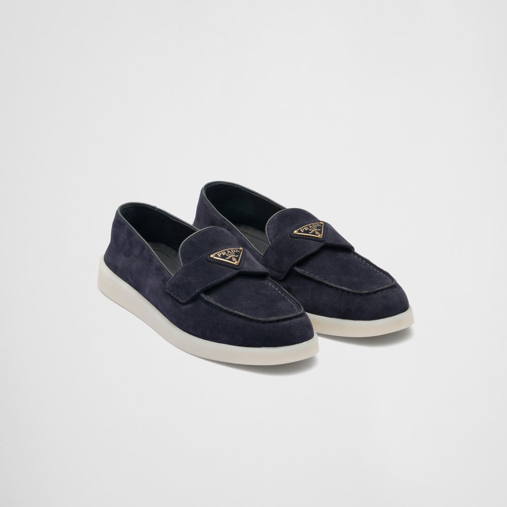 Suede leather loafers
