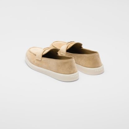 Suede leather loafers