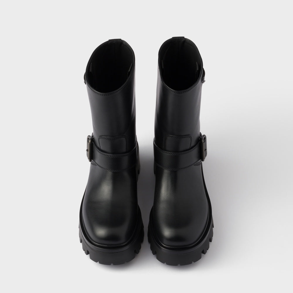 Leather booties
