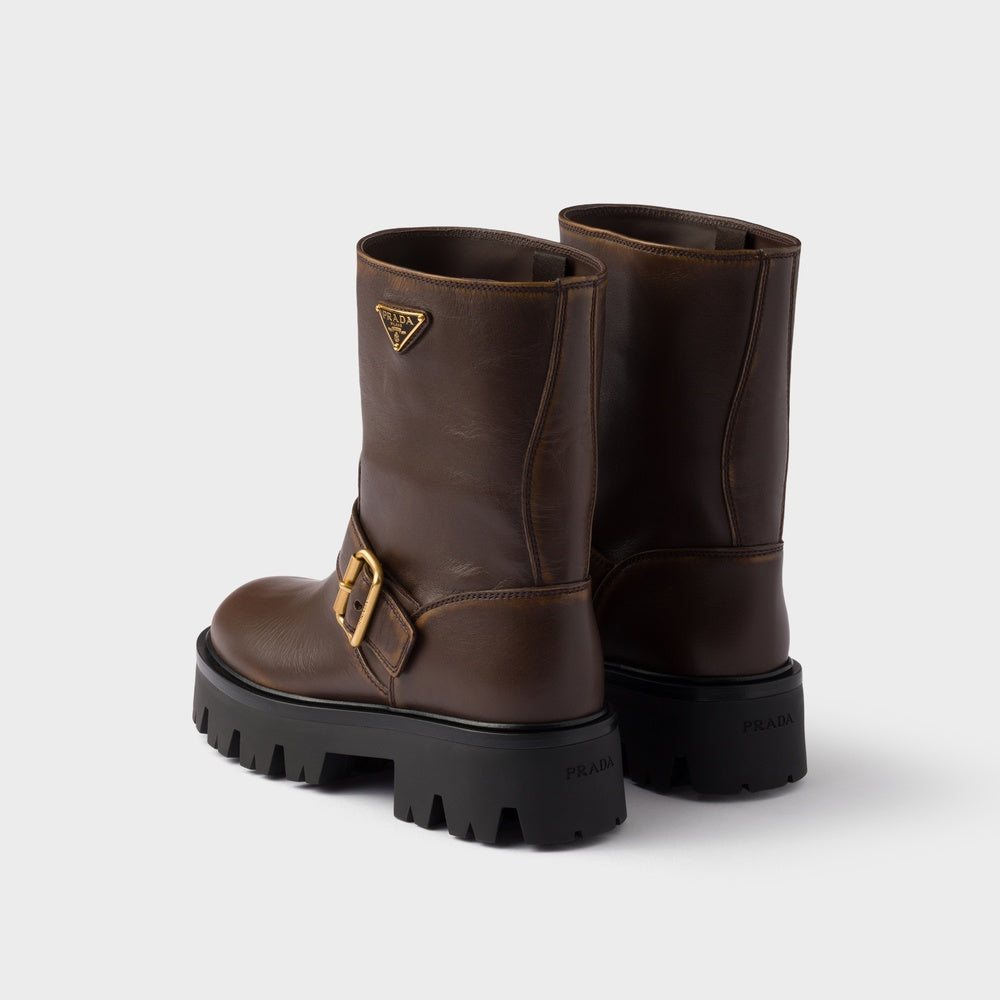 Leather booties