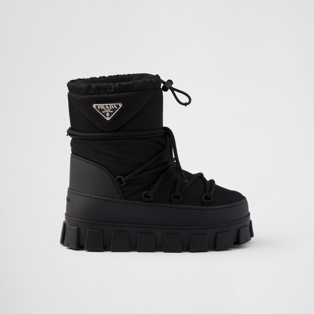 Re-Nylon gabardine après-ski boots